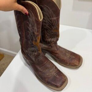 Larry Mahon Leather Calf Hair Boots Size 8B